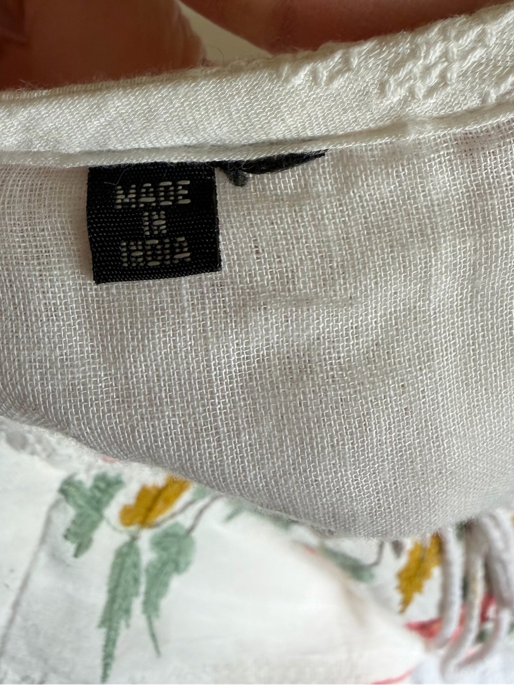 Unbranded White women’s Floral-Embroidered Dress with Tassel - Picture 8 of 14
